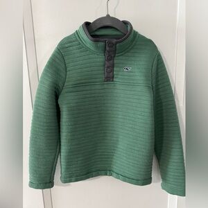 Vineyard Vines Kids Green Quilted Pullover Top Size 6